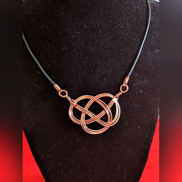 Hand Crafted Copper Celtic Knot Necklace - Picture 2 of 6